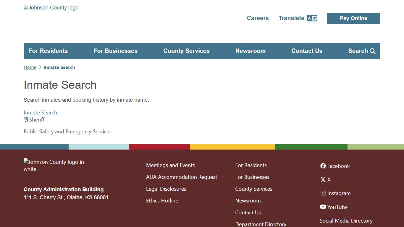 Inmate Search Johnson County Kansas